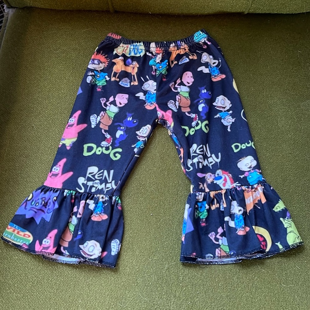 Boutique style 90s Nickelodeon flare pants